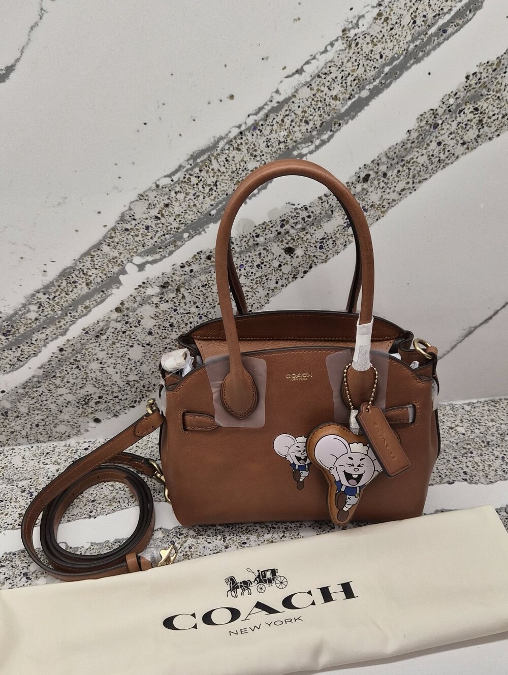 Coach x Brain Dead Empire Carryall Bag 21 w/ Kachi Mouse Charm NWT